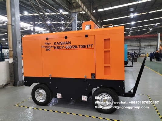 KSCY-650/20-700/17 18m3/Min 650CFM 20bar 17bar ポータブルローータリーガススクリュー エアコンプレッサー スクリューコンプレッサー